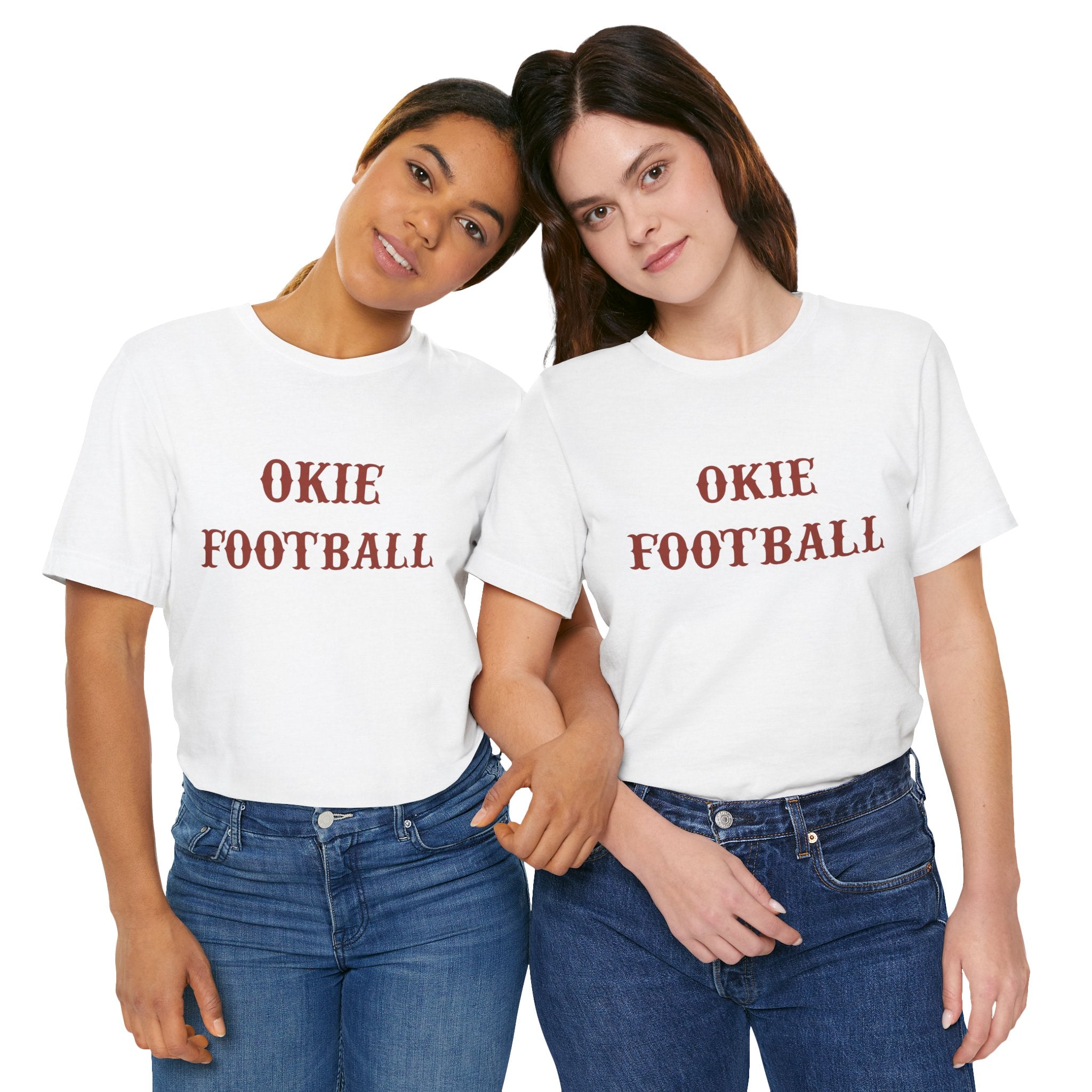 Okie Football Tee — Vintage Rustic Crewneck T‑Shirt for Fans