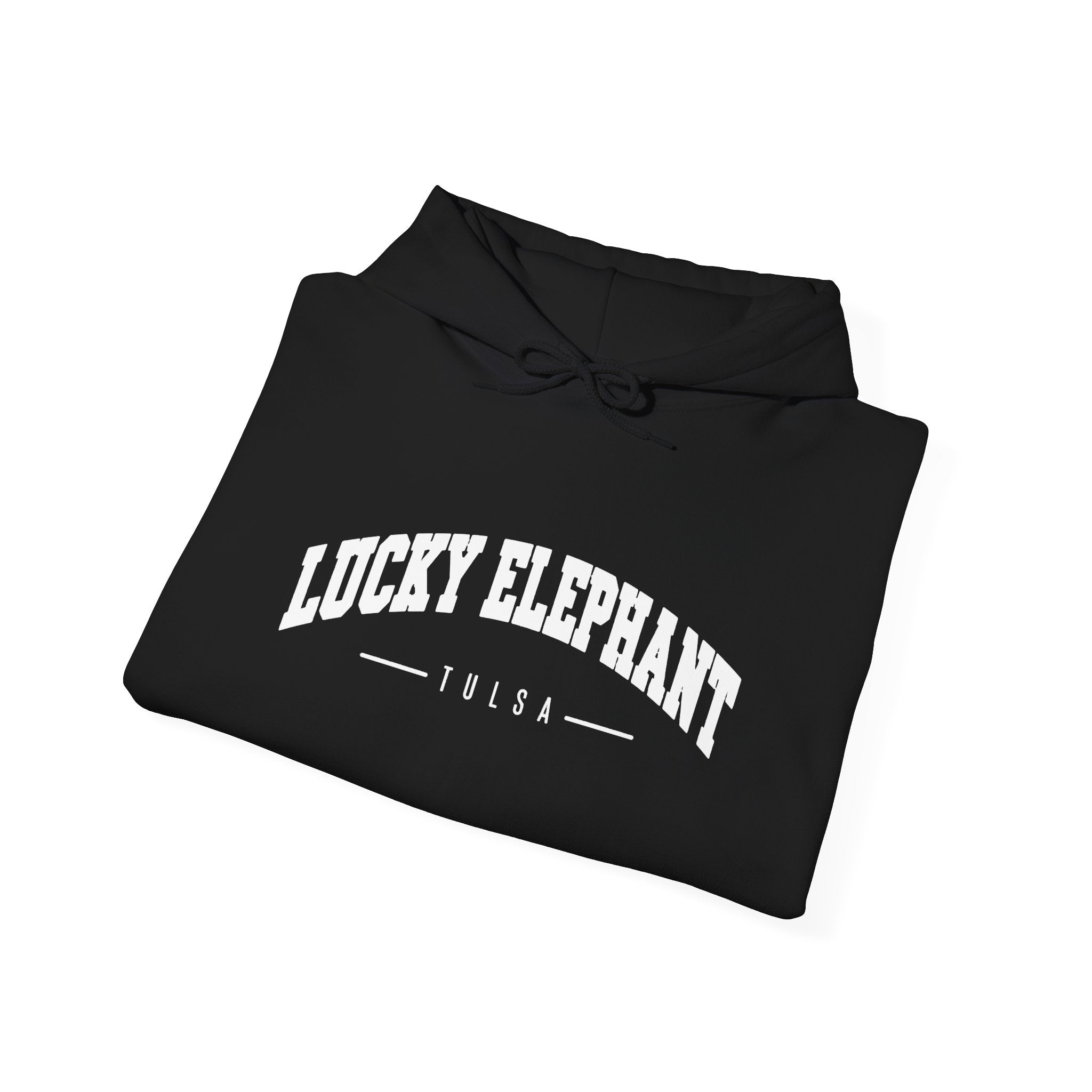 Lucky Elephant Hoodie – Tulsa Vintage Varsity Logo Sweatshirt