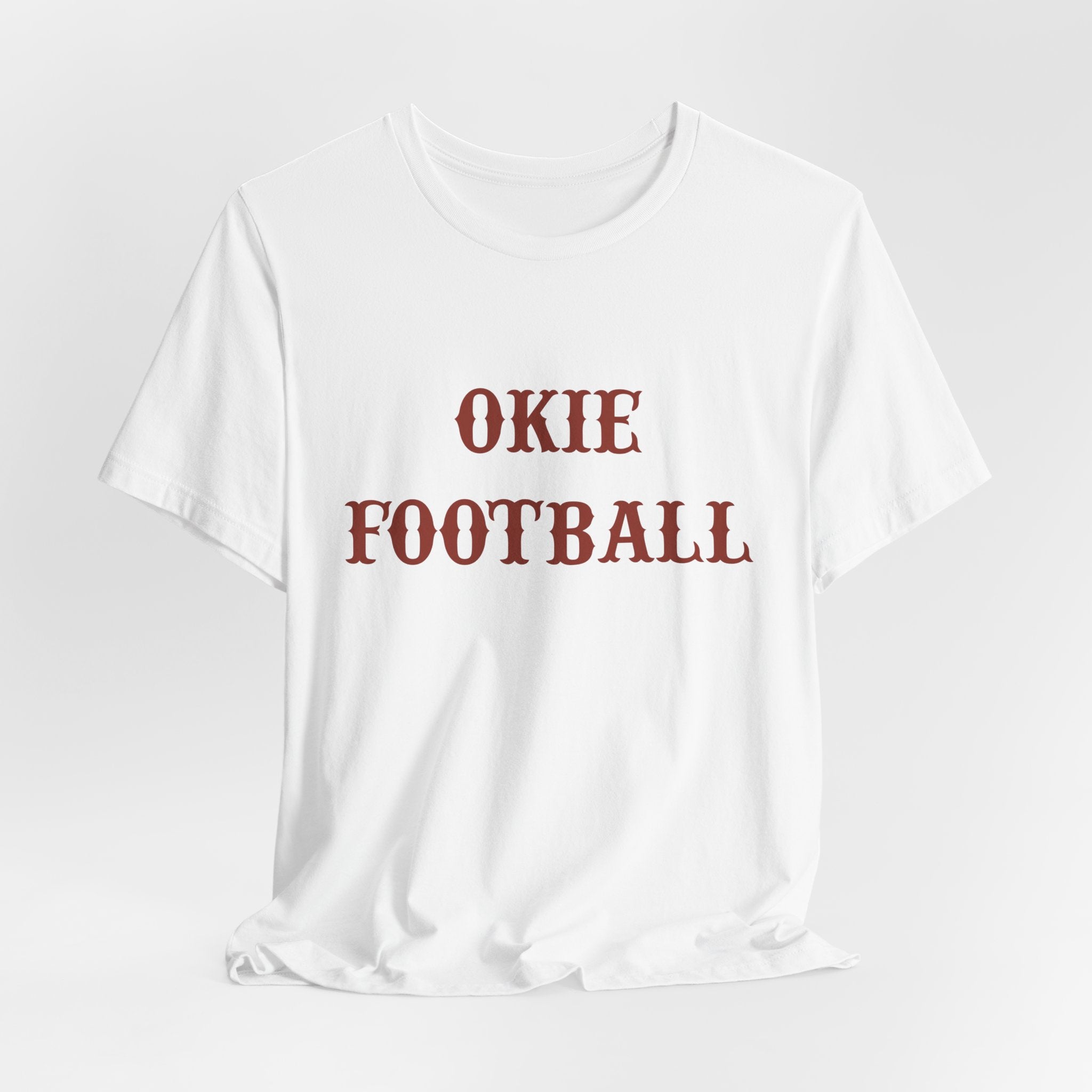 Okie Football Tee — Vintage Rustic Crewneck T‑Shirt for Fans