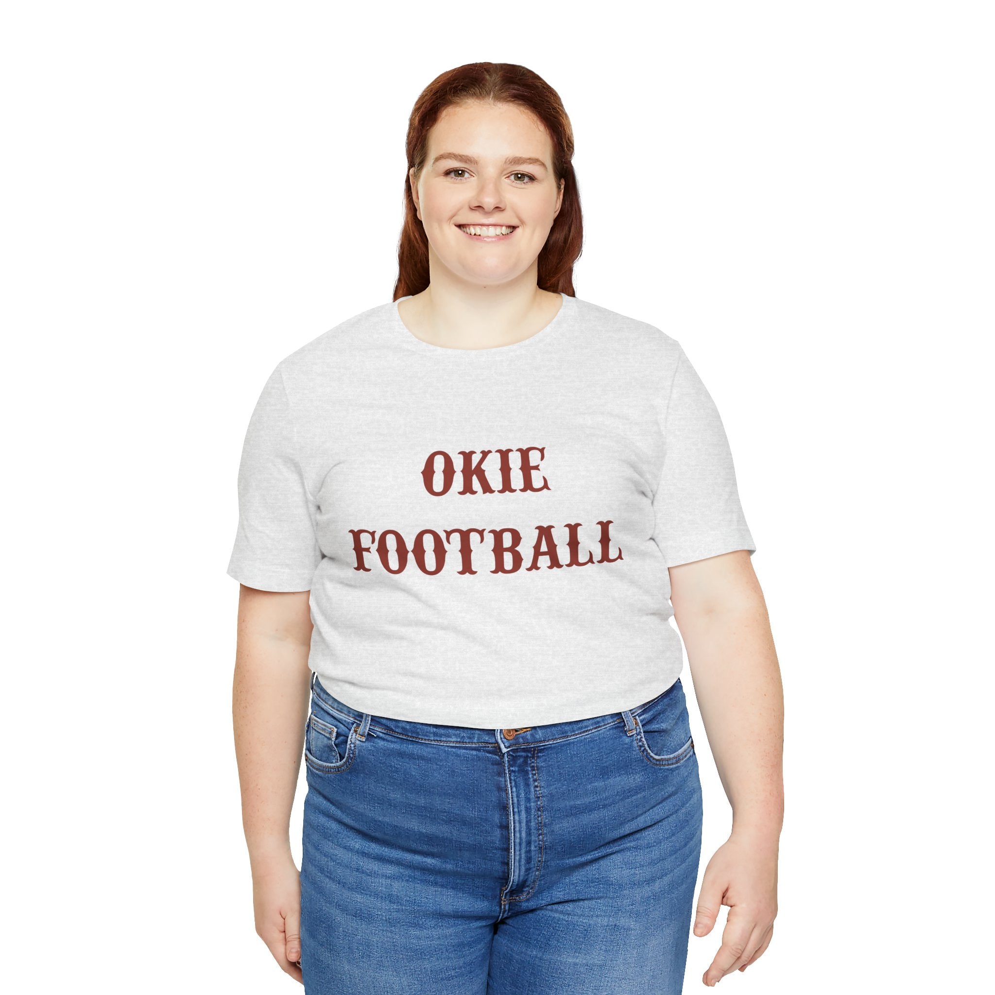 Okie Football Tee — Vintage Rustic Crewneck T‑Shirt for Fans