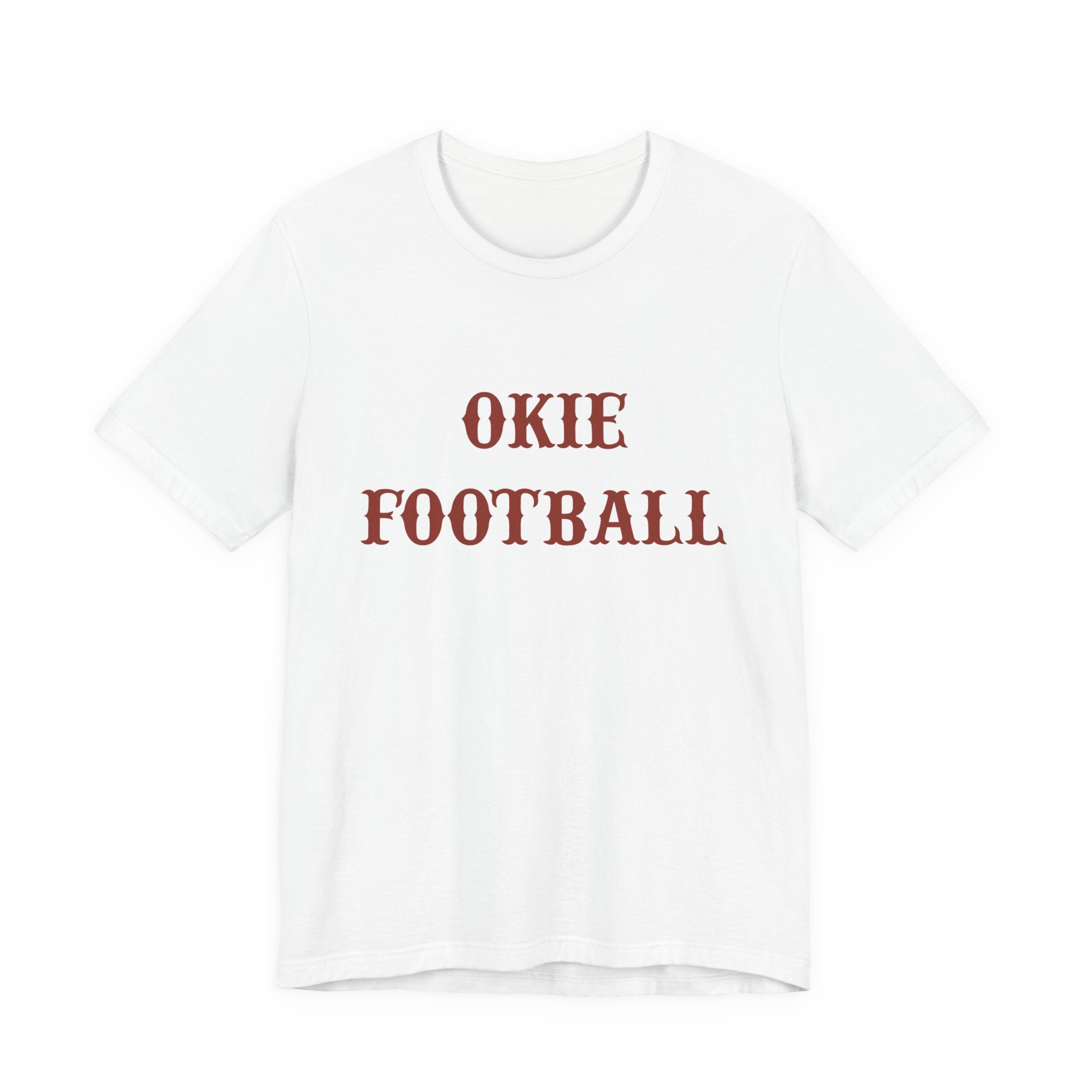 Okie Football Tee — Vintage Rustic Crewneck T‑Shirt for Fans