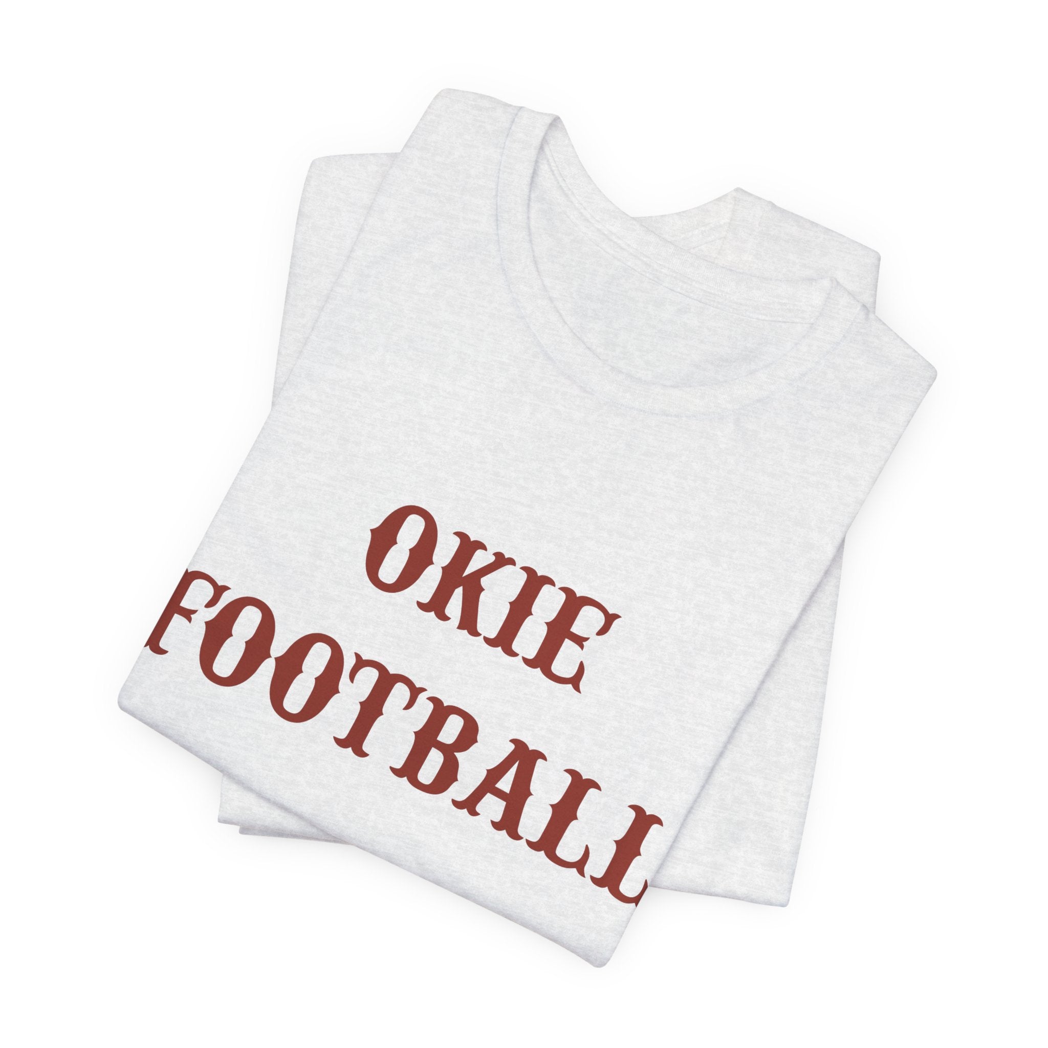 Okie Football Tee — Vintage Rustic Crewneck T‑Shirt for Fans