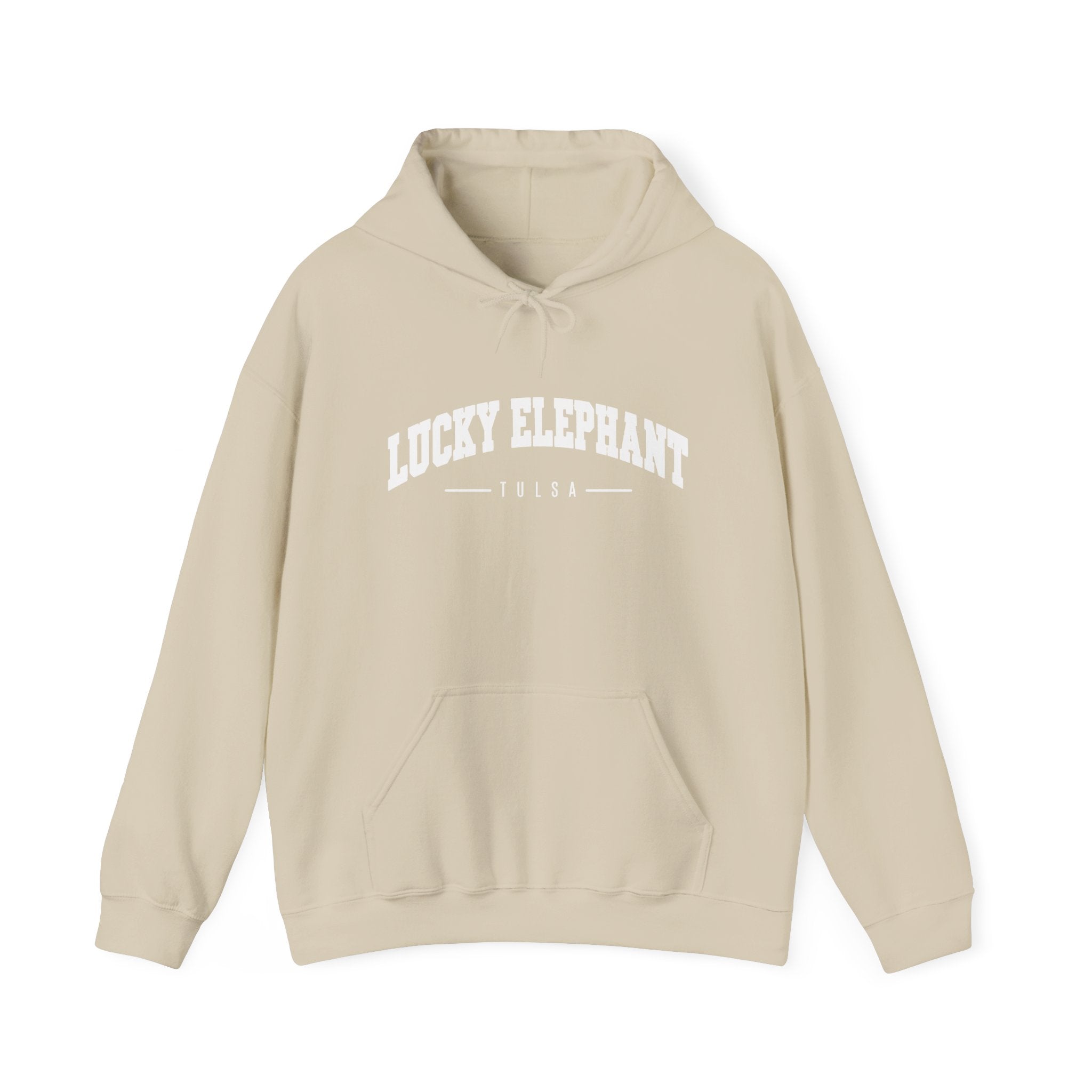 Lucky Elephant Hoodie – Tulsa Vintage Varsity Logo Sweatshirt