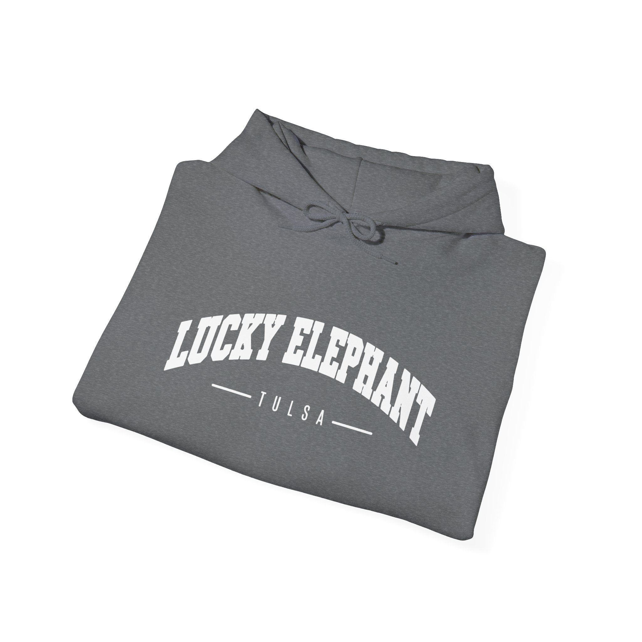 Lucky Elephant Hoodie – Tulsa Vintage Varsity Logo Sweatshirt