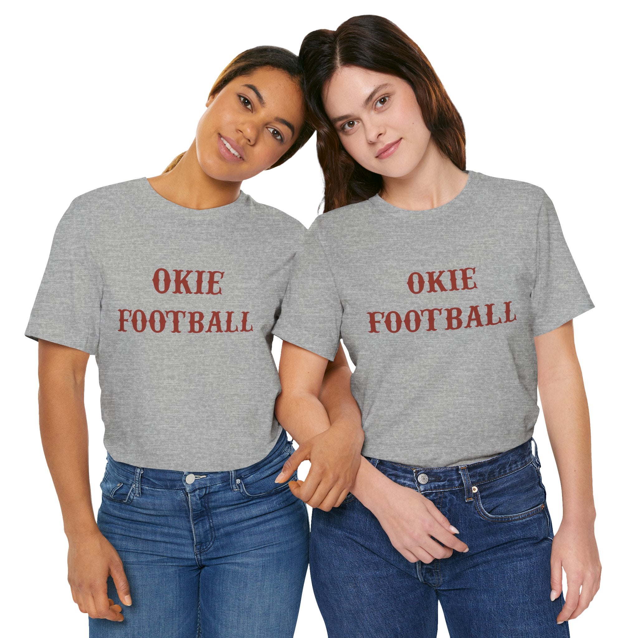 Okie Football Tee — Vintage Rustic Crewneck T‑Shirt for Fans