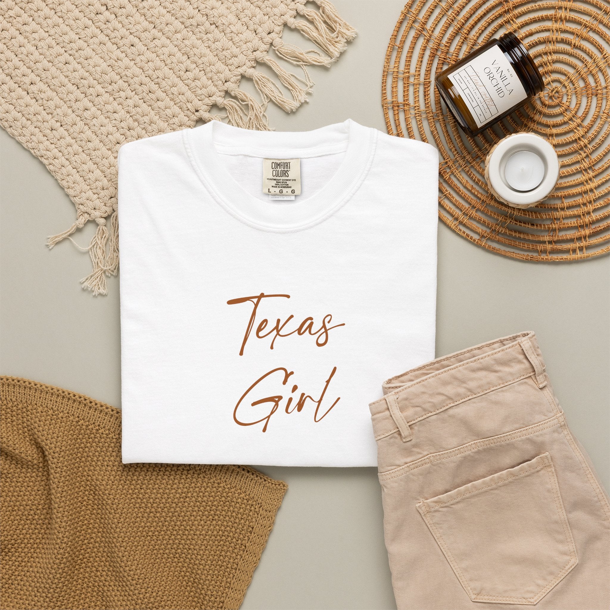 Texas Girl T-Shirt — Script State Pride Tee