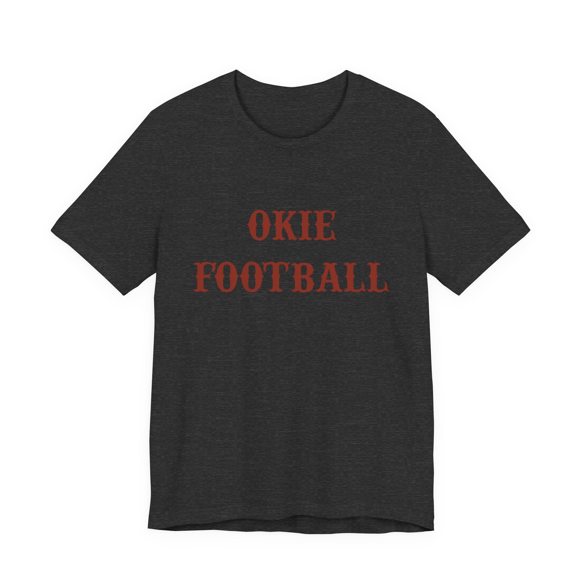Okie Football Tee — Vintage Rustic Crewneck T‑Shirt for Fans