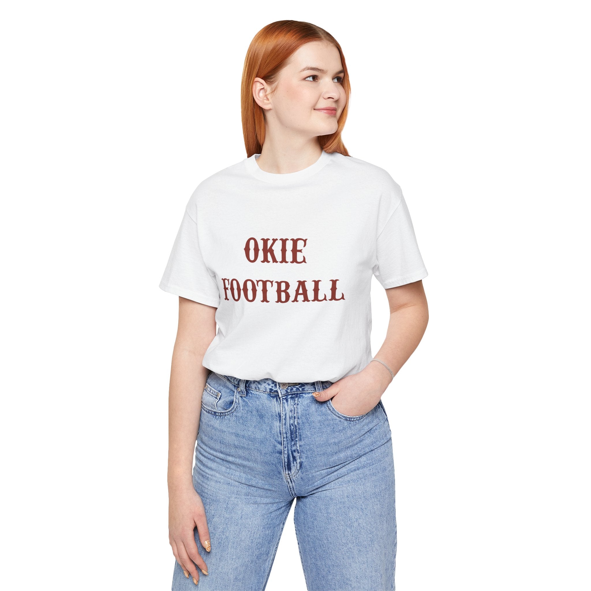 Okie Football Tee — Vintage Rustic Crewneck T‑Shirt for Fans