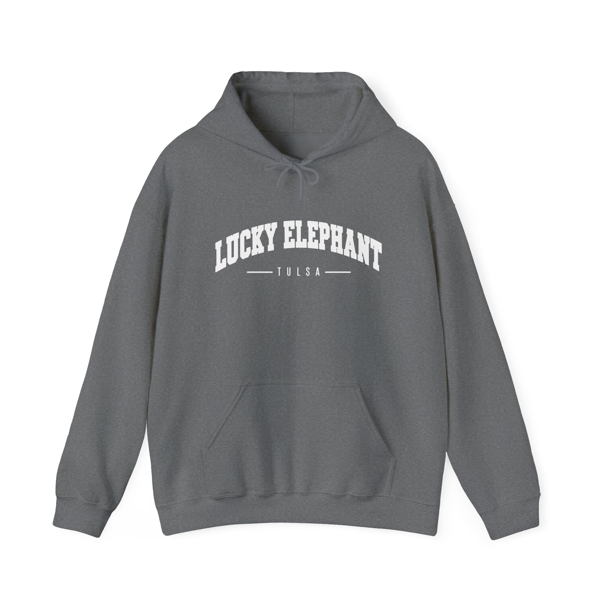 Lucky Elephant Hoodie – Tulsa Vintage Varsity Logo Sweatshirt