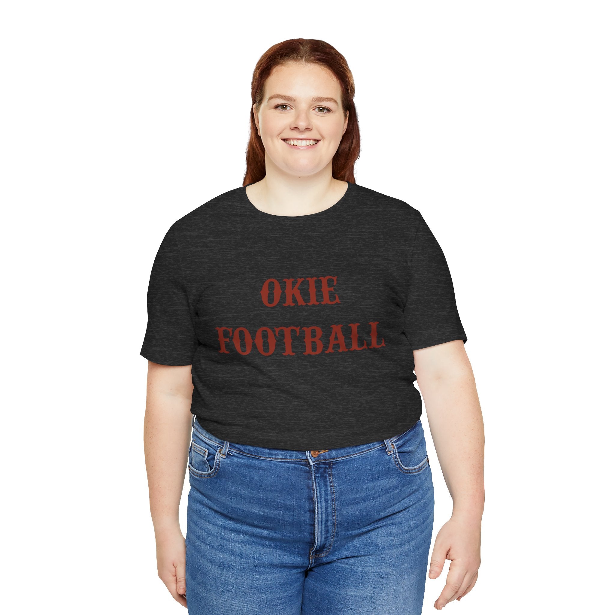 Okie Football Tee — Vintage Rustic Crewneck T‑Shirt for Fans