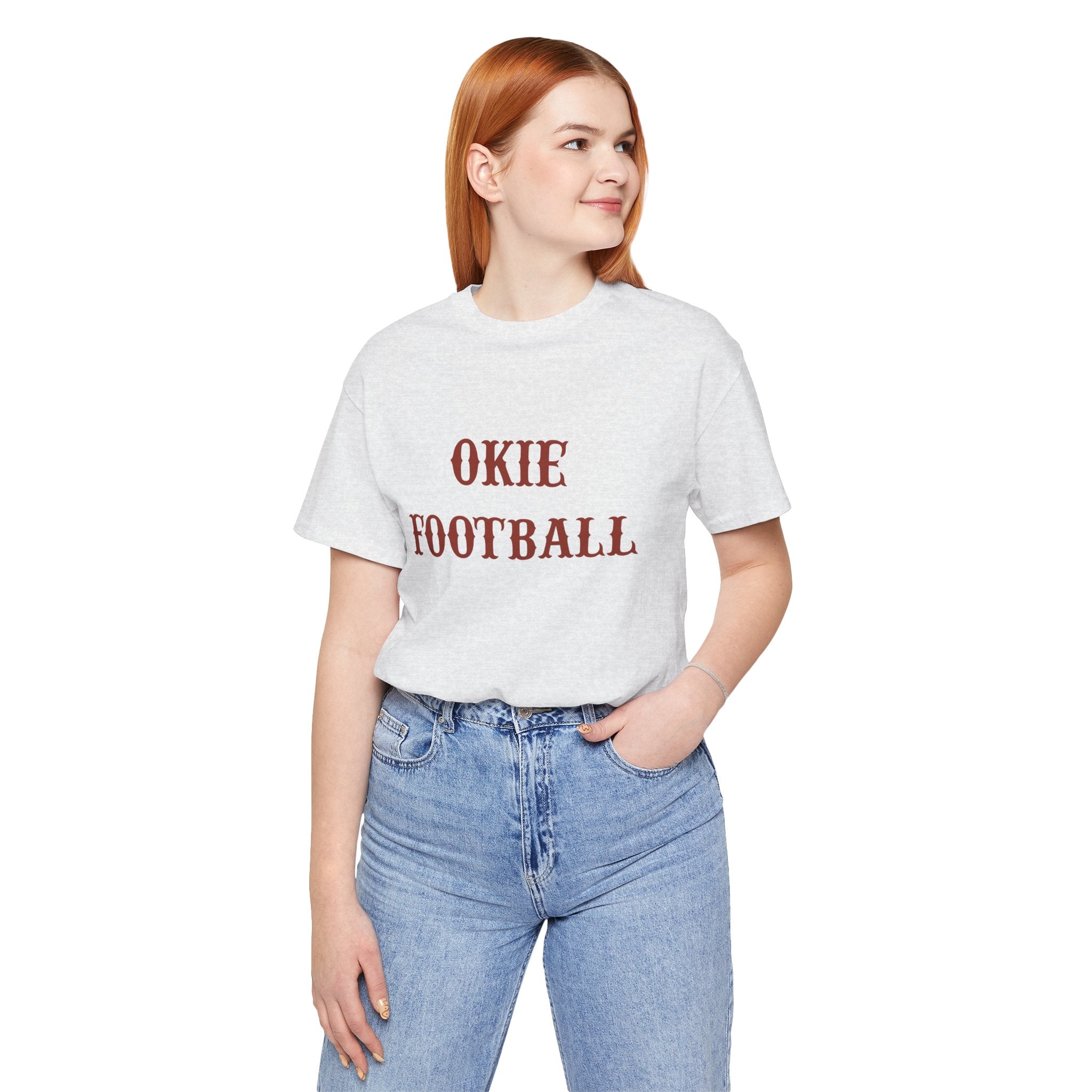 Okie Football Tee — Vintage Rustic Crewneck T‑Shirt for Fans