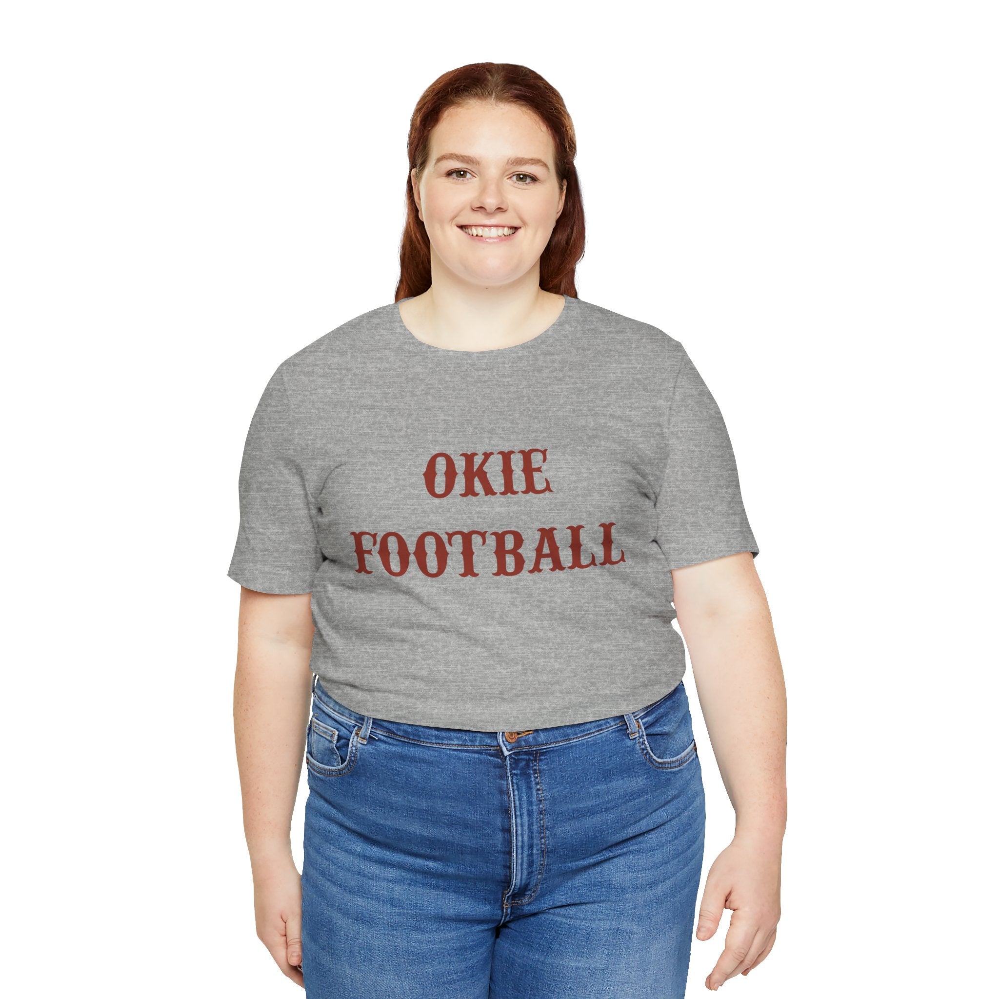 Okie Football Tee — Vintage Rustic Crewneck T‑Shirt for Fans