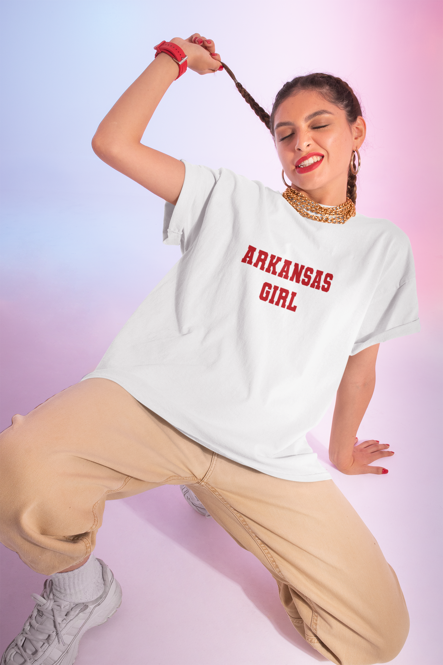 Arkansas Girl T-Shirt — Vintage Collegiate State Pride Tee