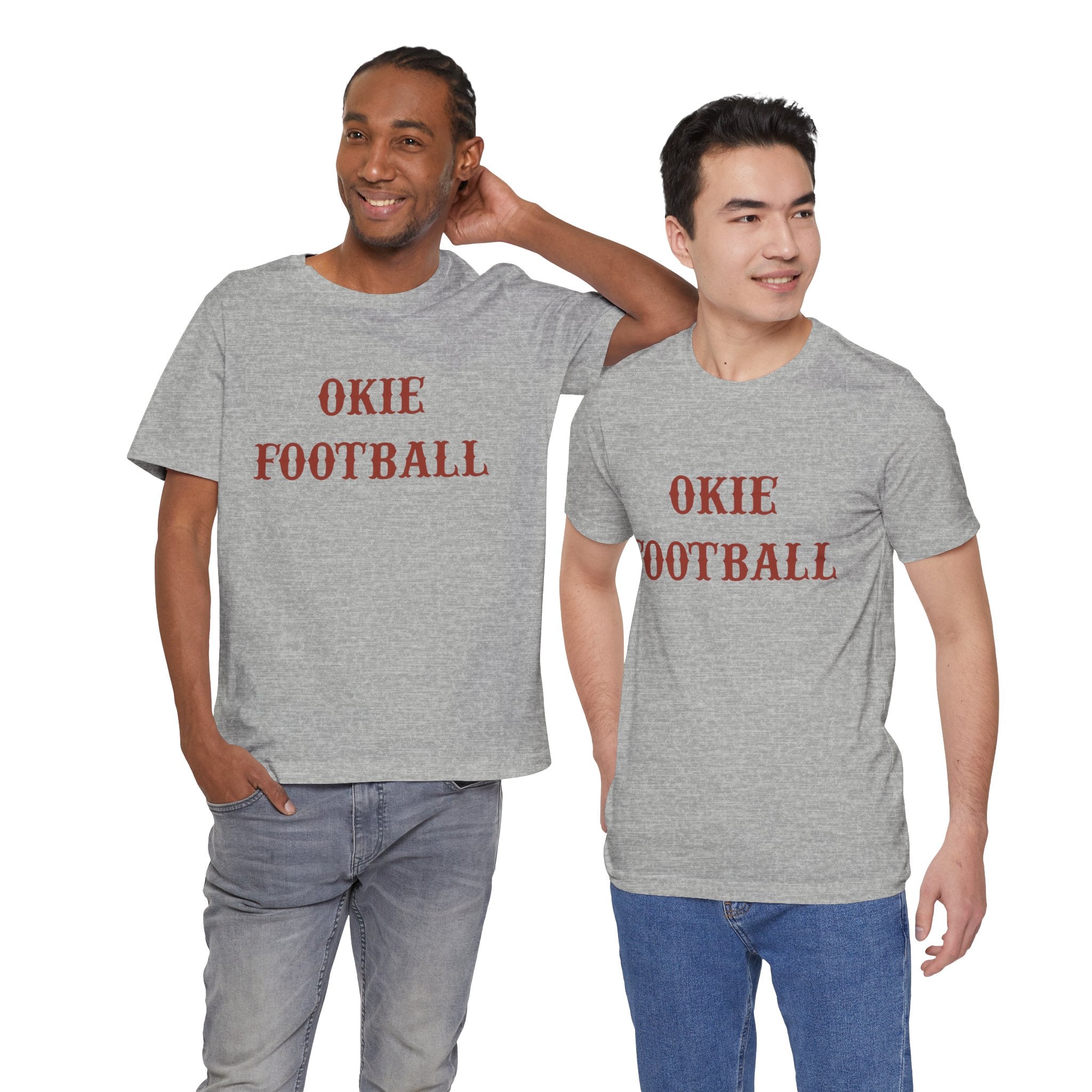 Okie Football Tee — Vintage Rustic Crewneck T‑Shirt for Fans