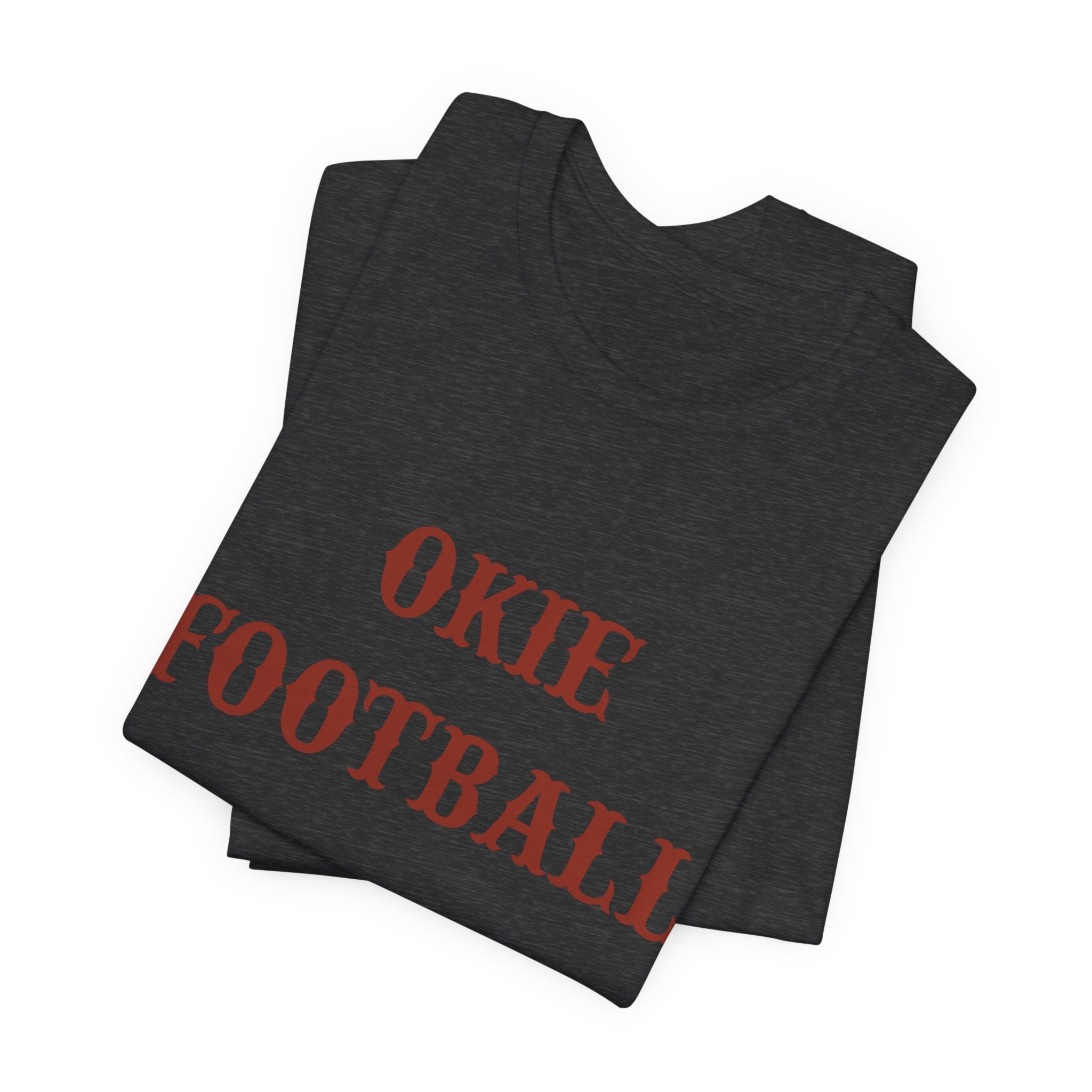 Okie Football Tee — Vintage Rustic Crewneck T‑Shirt for Fans