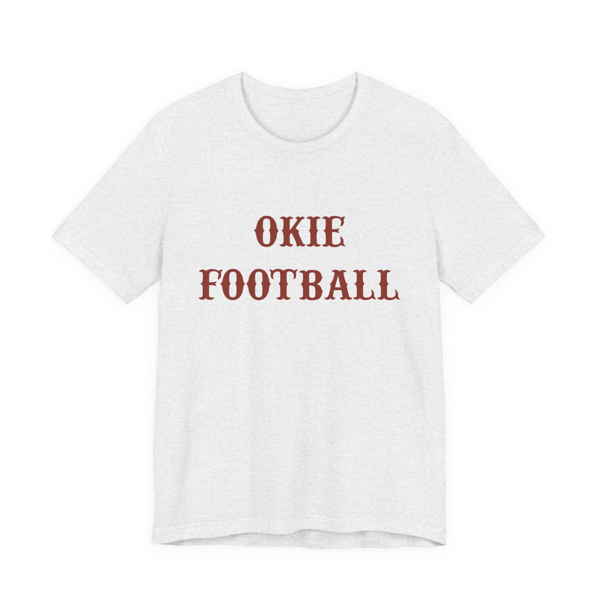 Okie Football Tee — Vintage Rustic Crewneck T‑Shirt for Fans