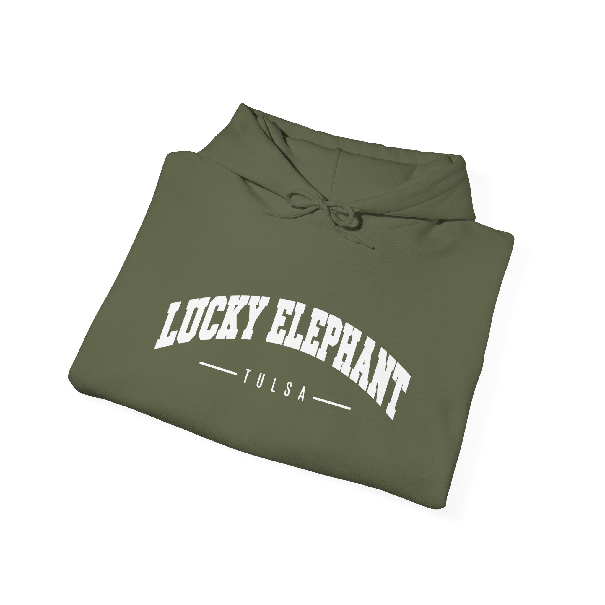 Lucky Elephant Hoodie – Tulsa Vintage Varsity Logo Sweatshirt