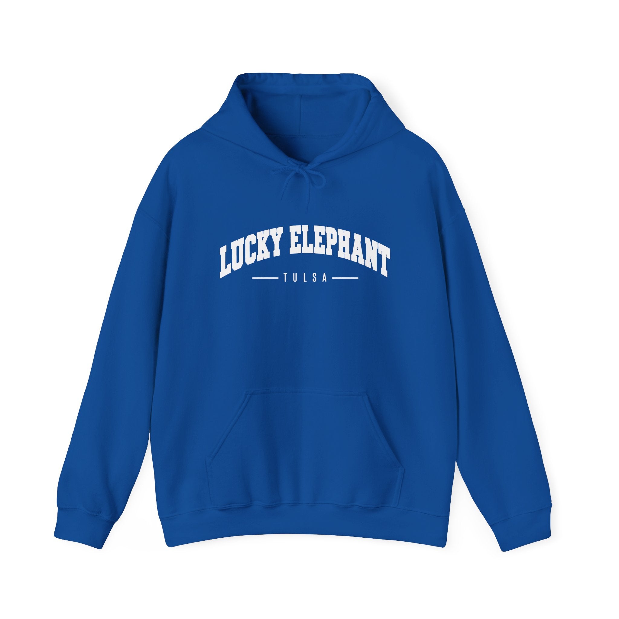 Lucky Elephant Hoodie – Tulsa Vintage Varsity Logo Sweatshirt