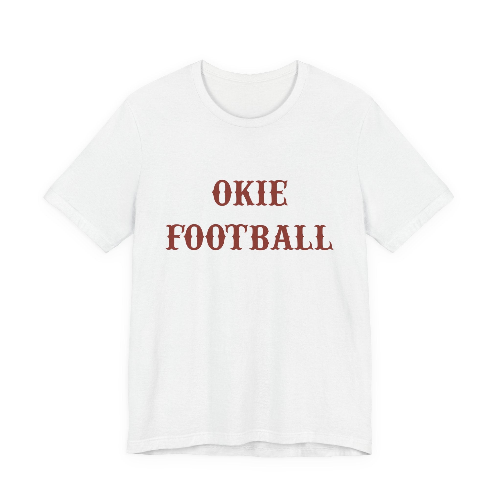 Okie Football Tee — Vintage Rustic Crewneck T‑Shirt for Fans