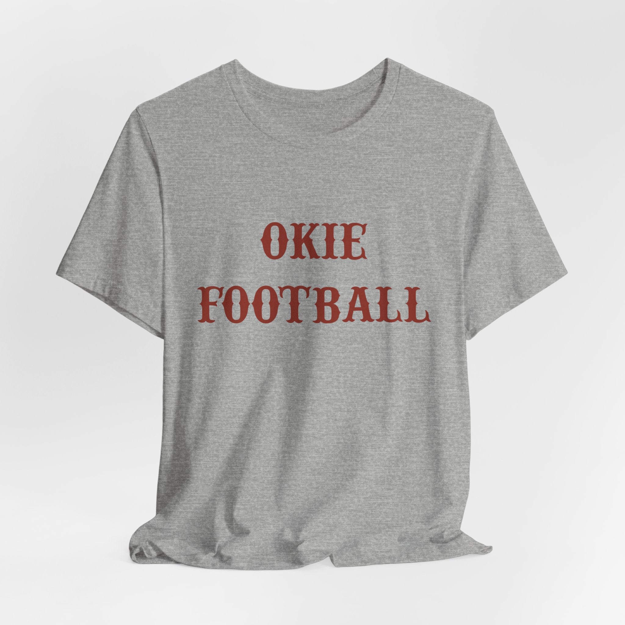 Okie Football Tee — Vintage Rustic Crewneck T‑Shirt for Fans