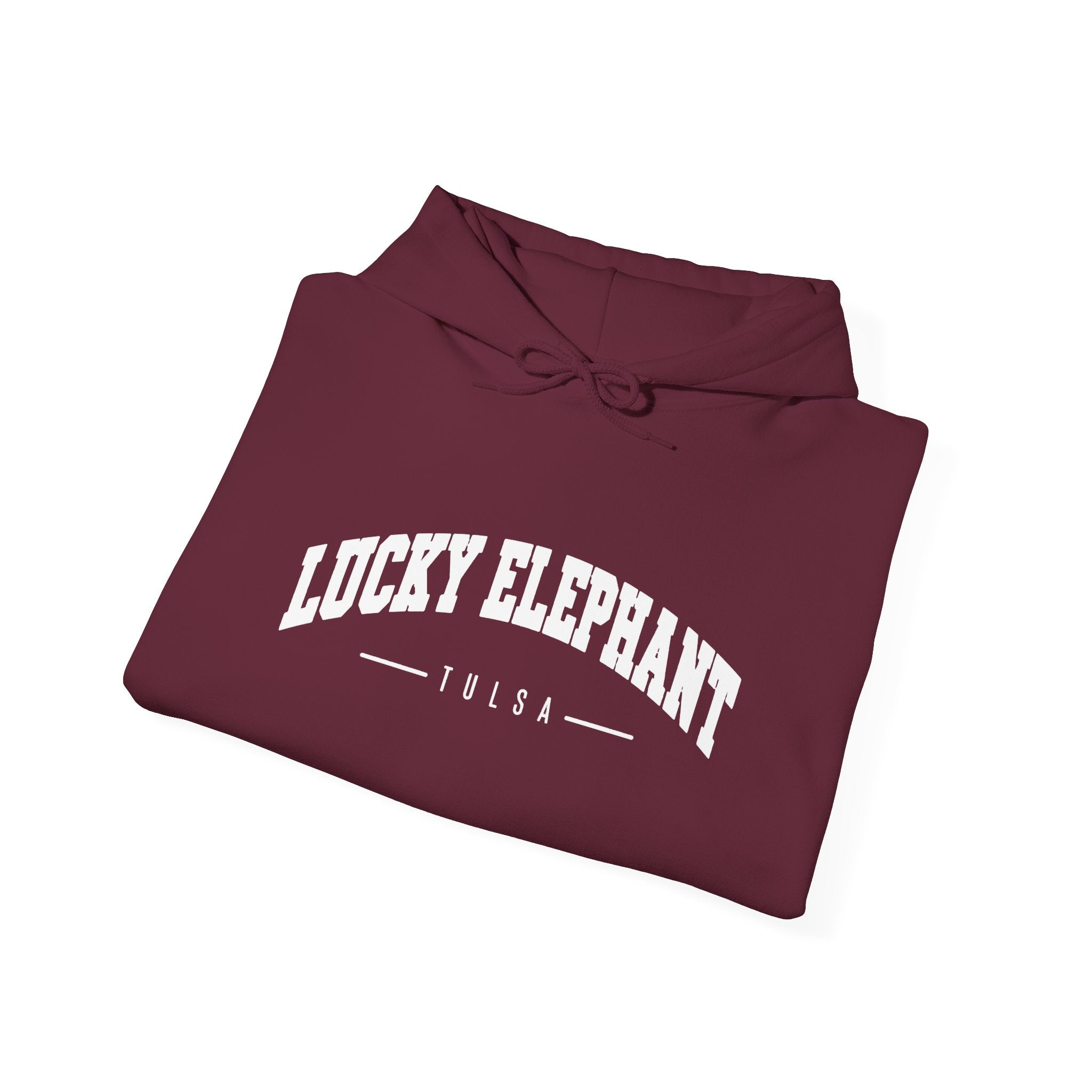 Lucky Elephant Hoodie – Tulsa Vintage Varsity Logo Sweatshirt