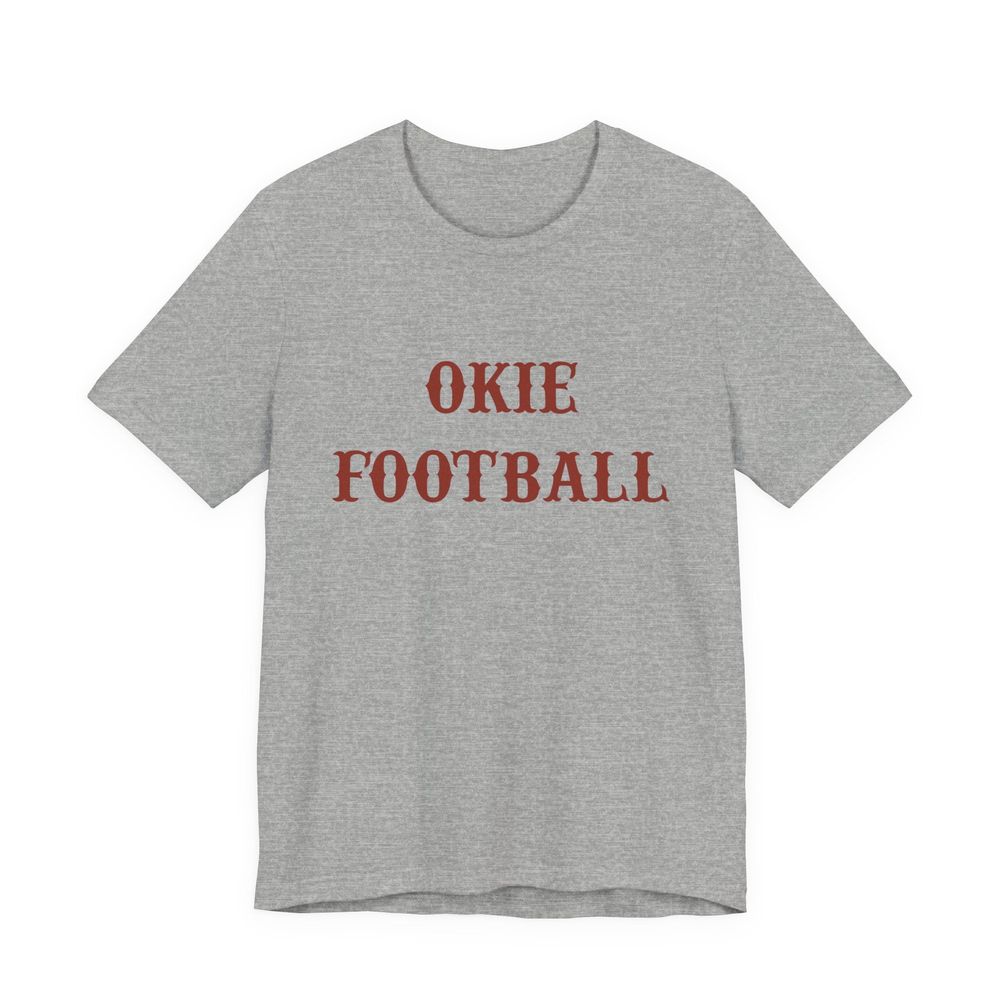 Okie Football Tee — Vintage Rustic Crewneck T‑Shirt for Fans