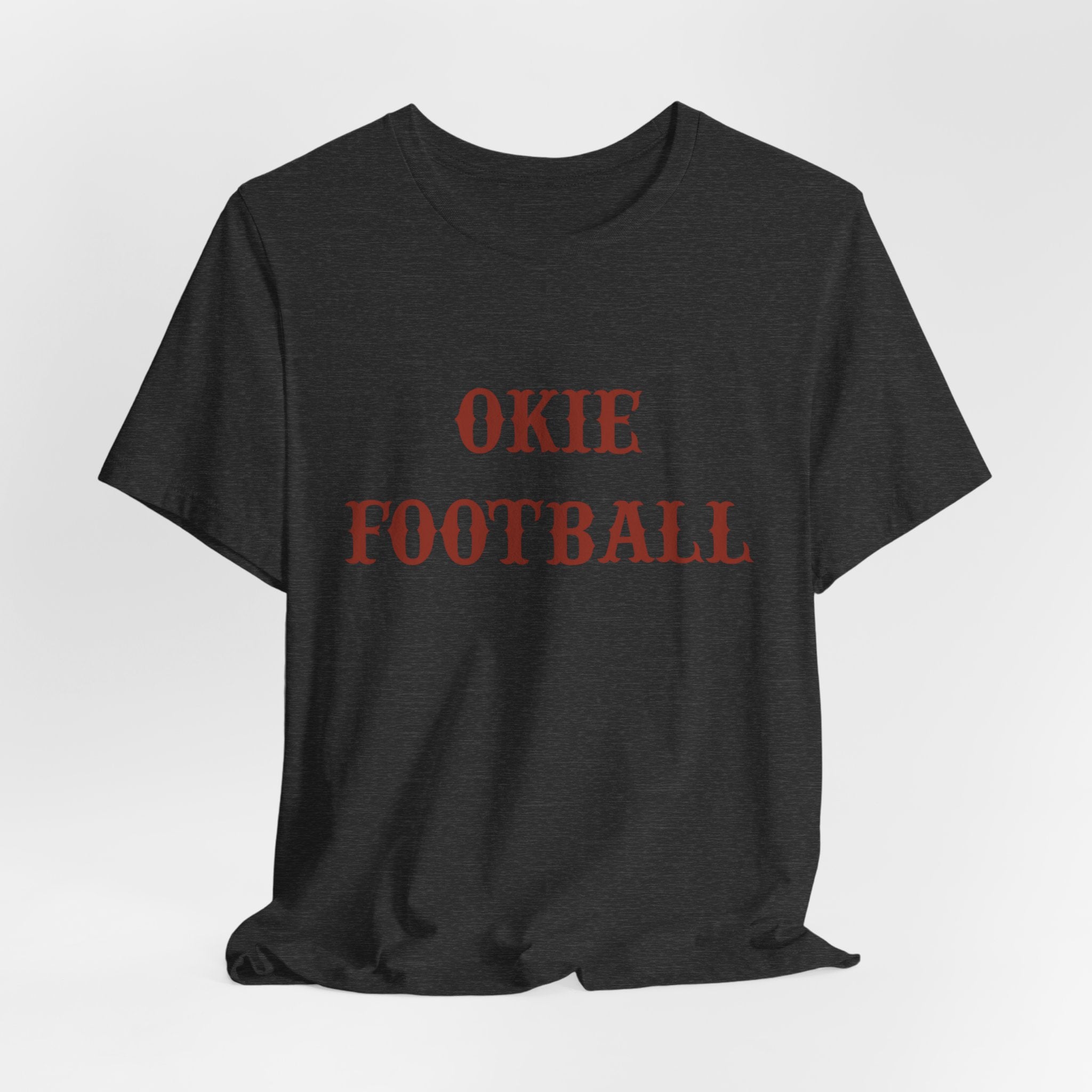 Okie Football Tee — Vintage Rustic Crewneck T‑Shirt for Fans