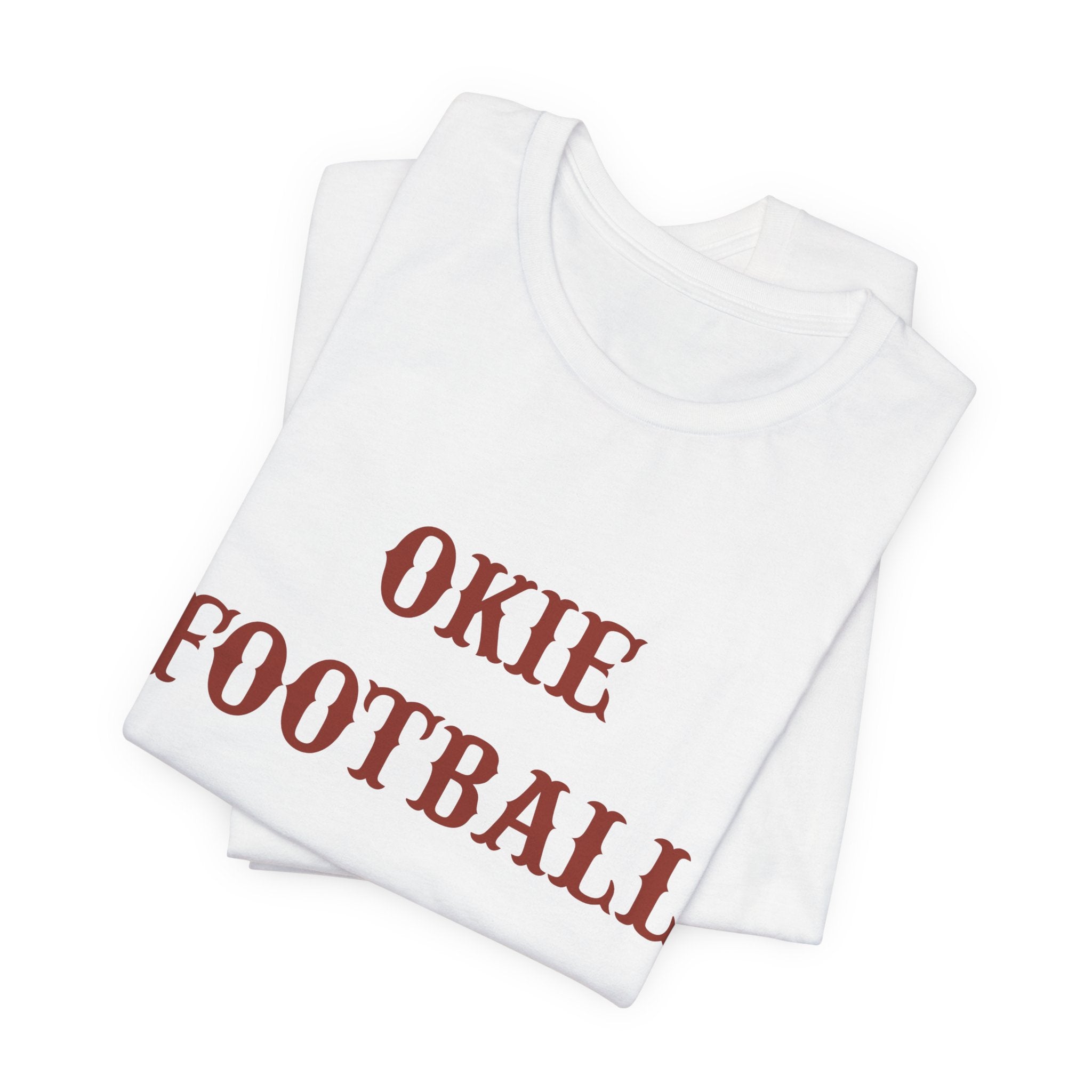 Okie Football Tee — Vintage Rustic Crewneck T‑Shirt for Fans