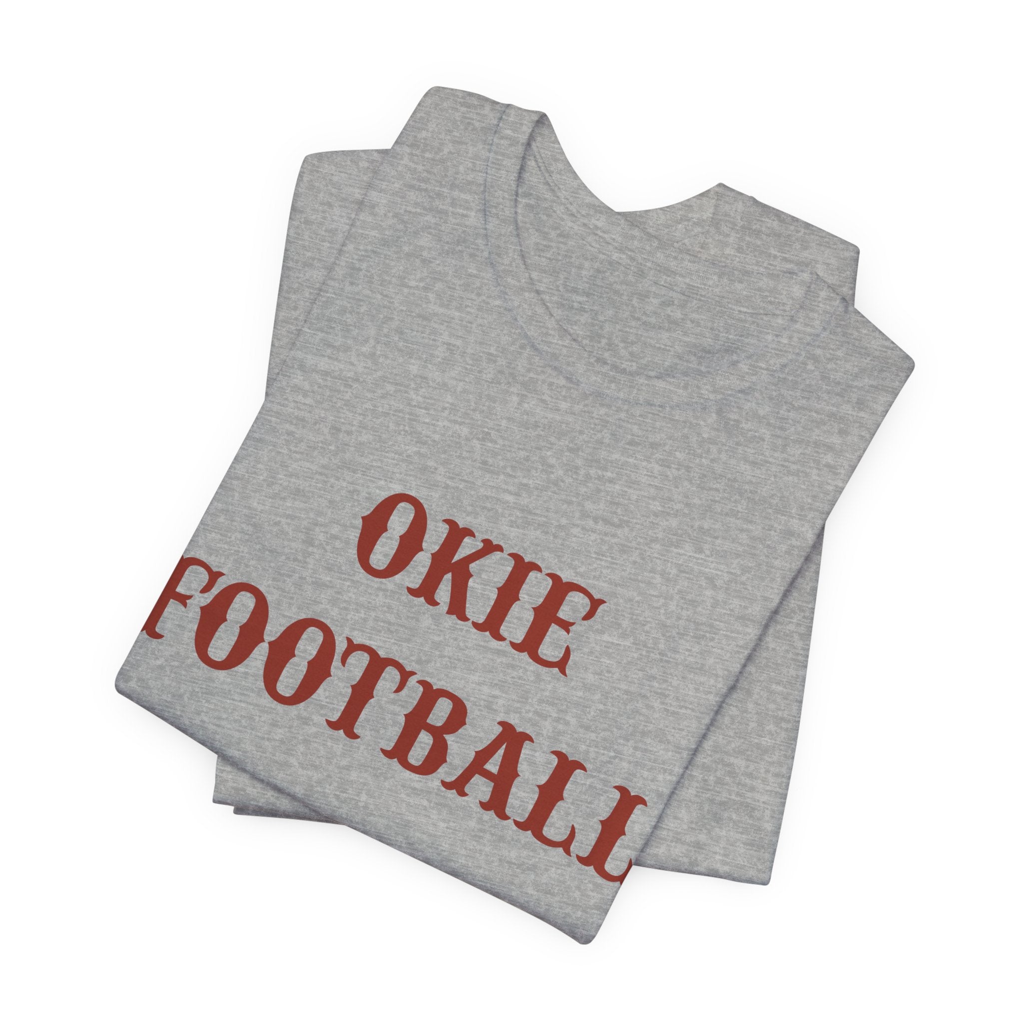 Okie Football Tee — Vintage Rustic Crewneck T‑Shirt for Fans