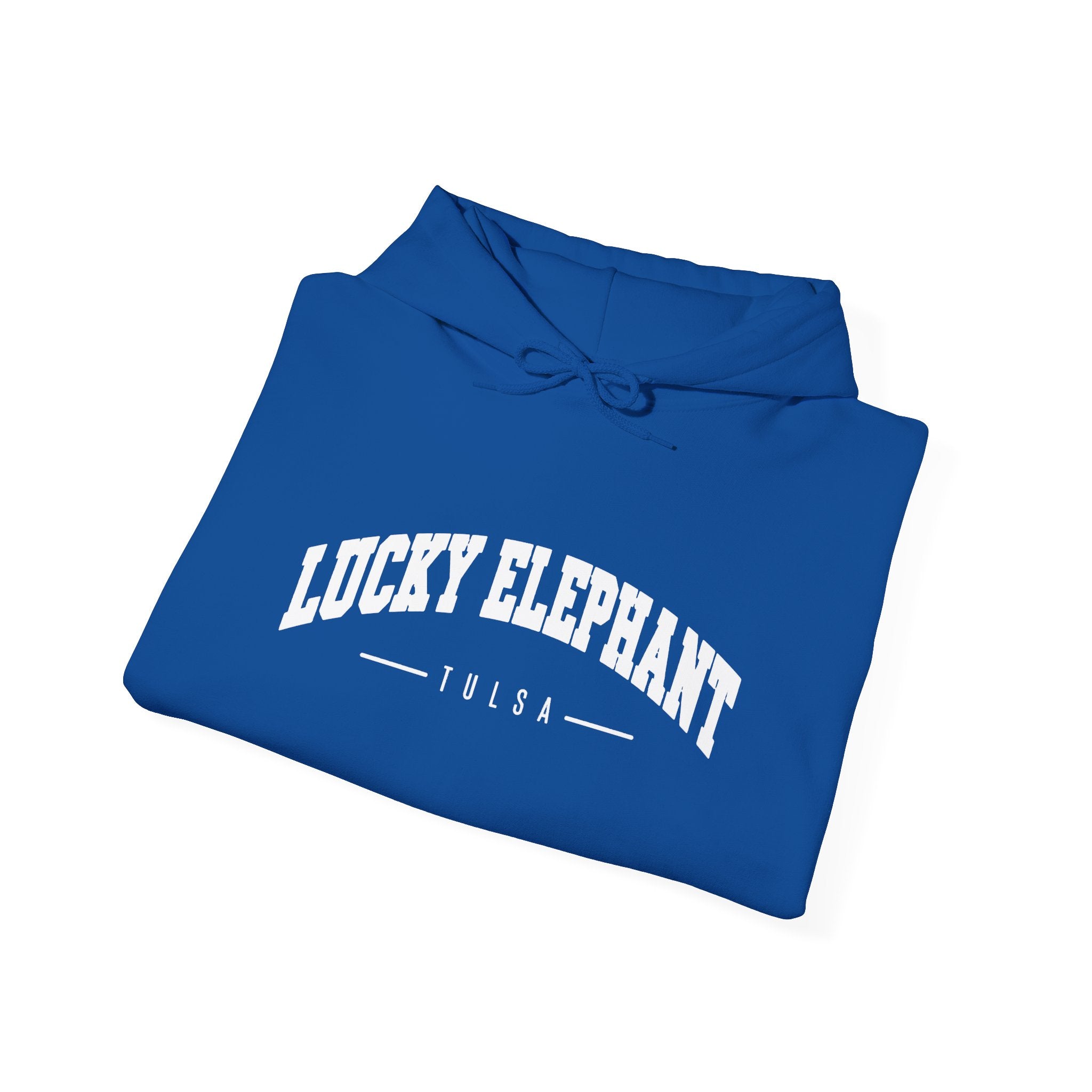 Lucky Elephant Hoodie – Tulsa Vintage Varsity Logo Sweatshirt