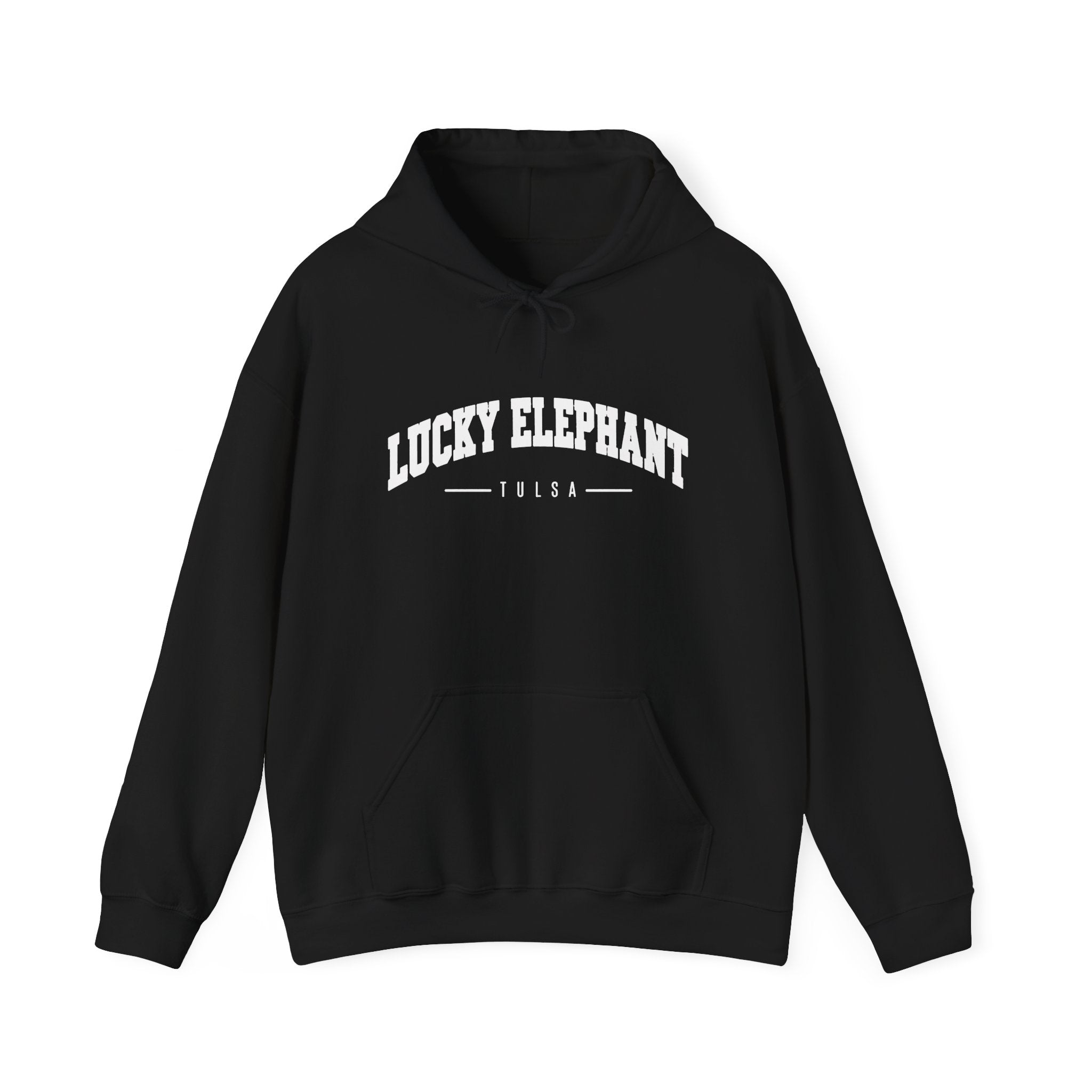 Lucky Elephant Hoodie – Tulsa Vintage Varsity Logo Sweatshirt