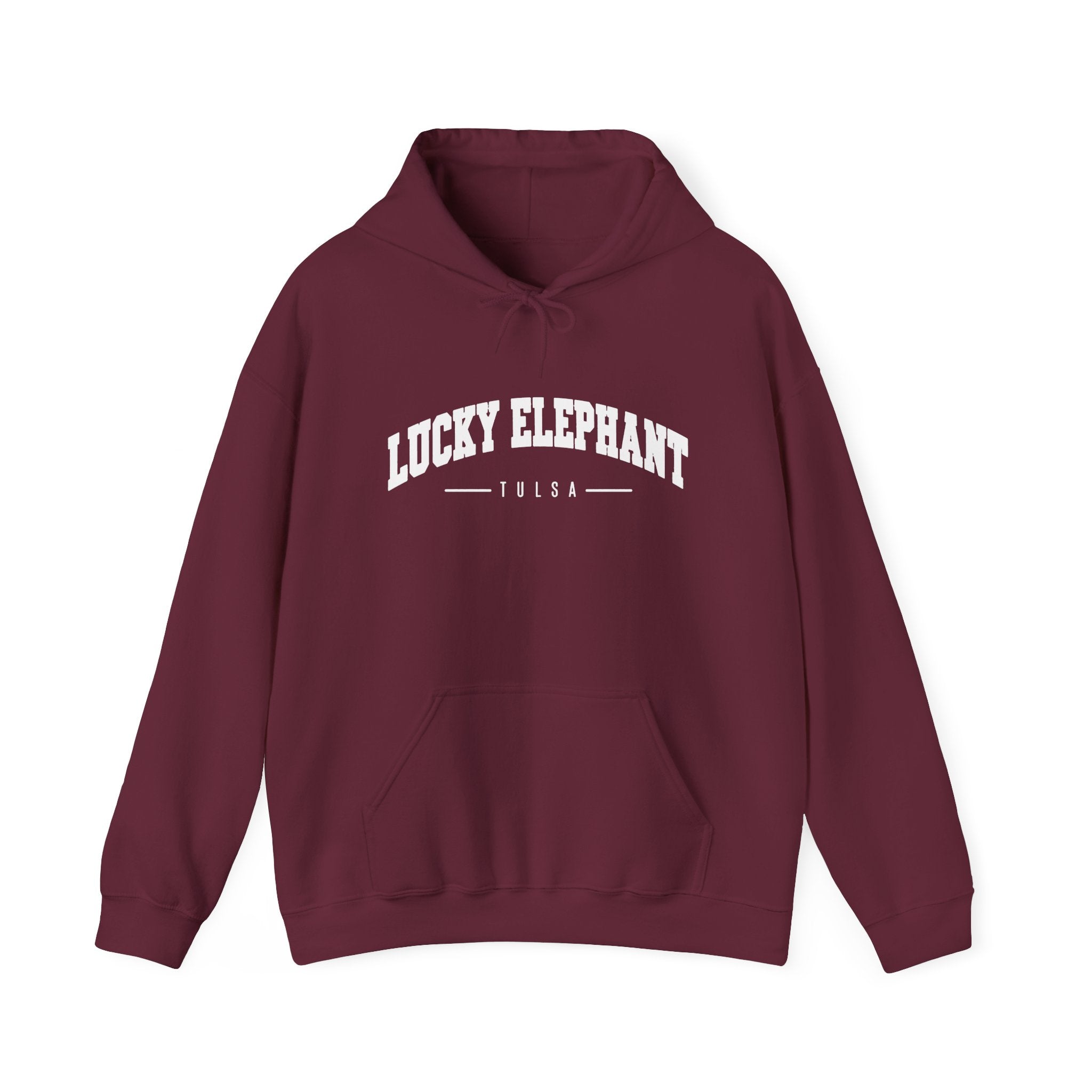 Lucky Elephant Hoodie – Tulsa Vintage Varsity Logo Sweatshirt