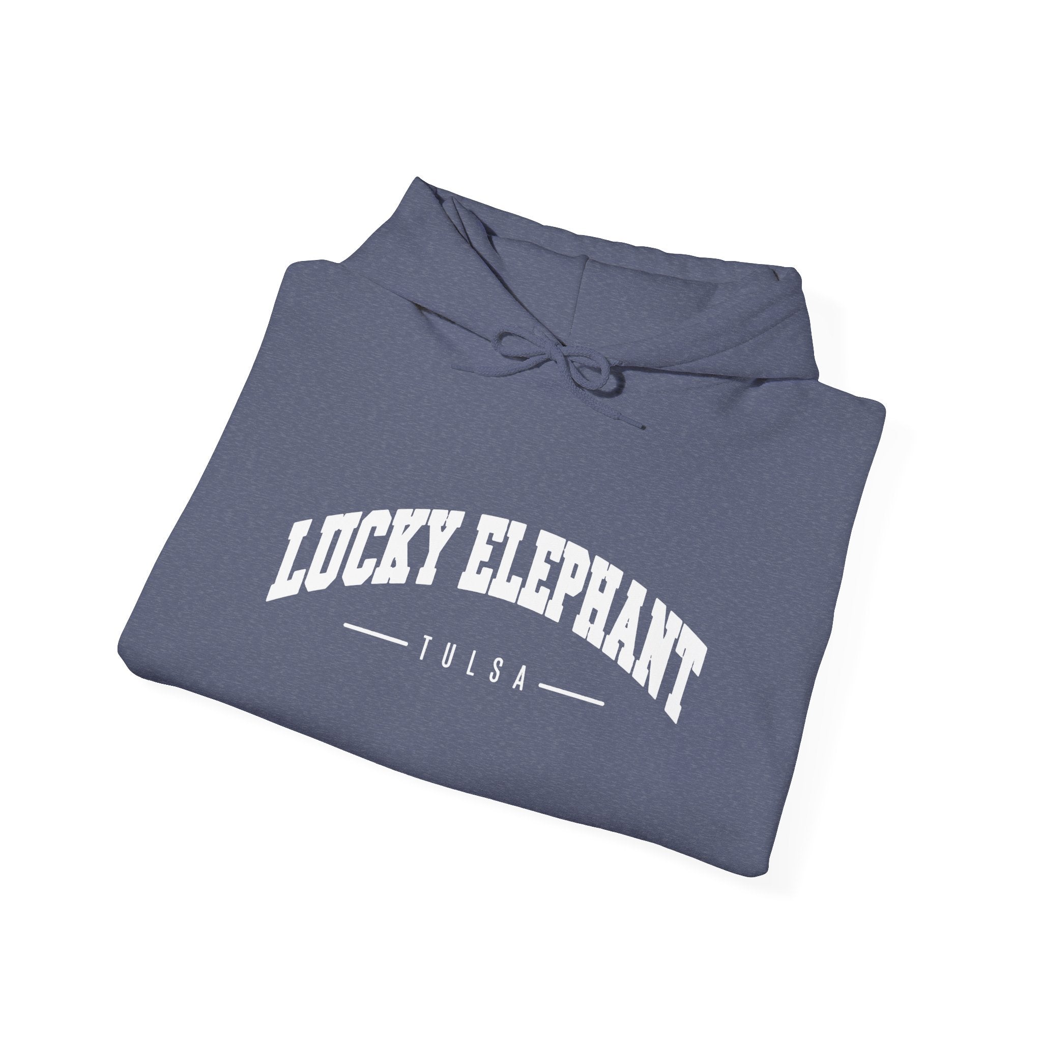 Lucky Elephant Hoodie – Tulsa Vintage Varsity Logo Sweatshirt