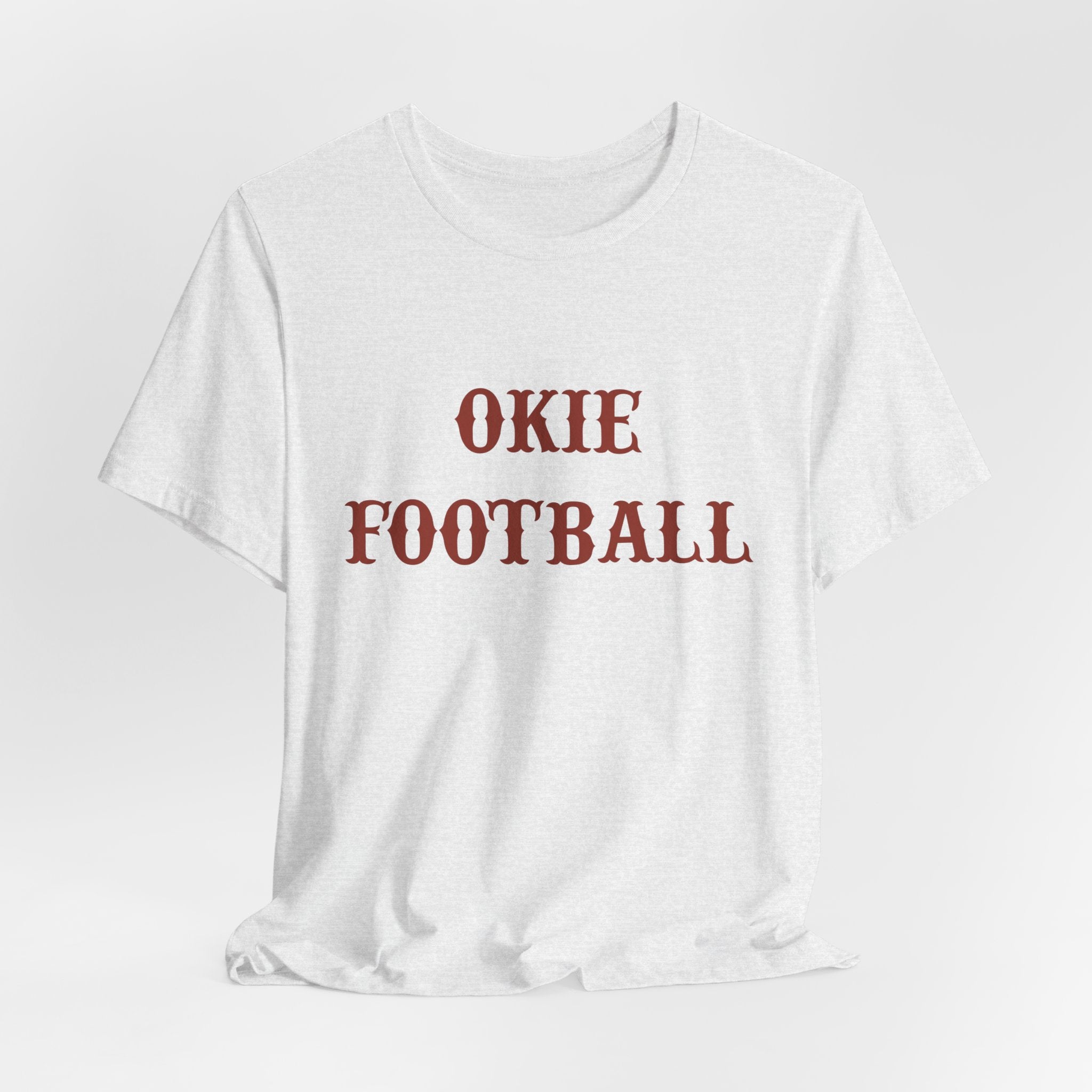 Okie Football Tee — Vintage Rustic Crewneck T‑Shirt for Fans