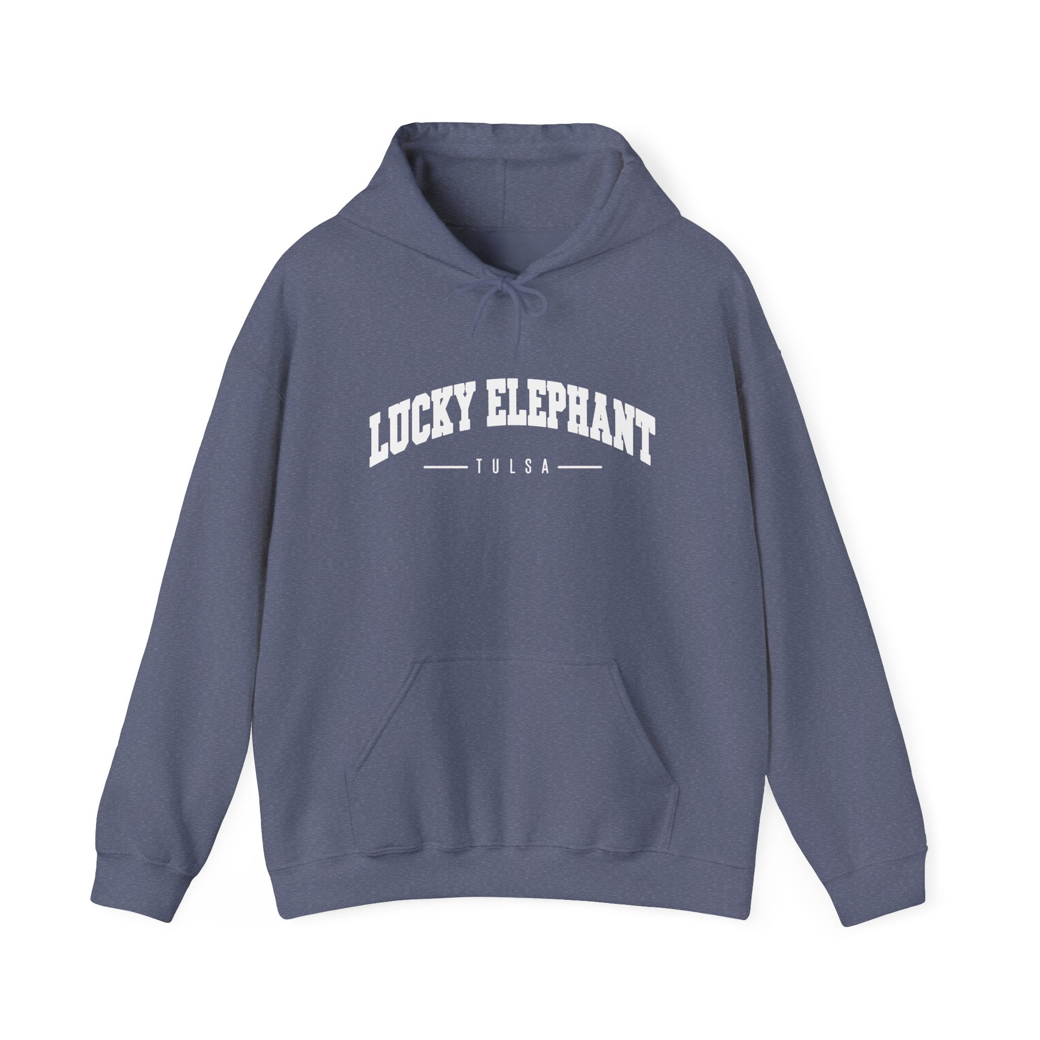 Lucky Elephant Hoodie – Tulsa Vintage Varsity Logo Sweatshirt